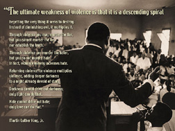 Martin Luther King On Violence poster