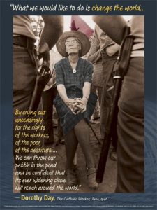 Dorothy Day poster, photo by Bob Fitch
