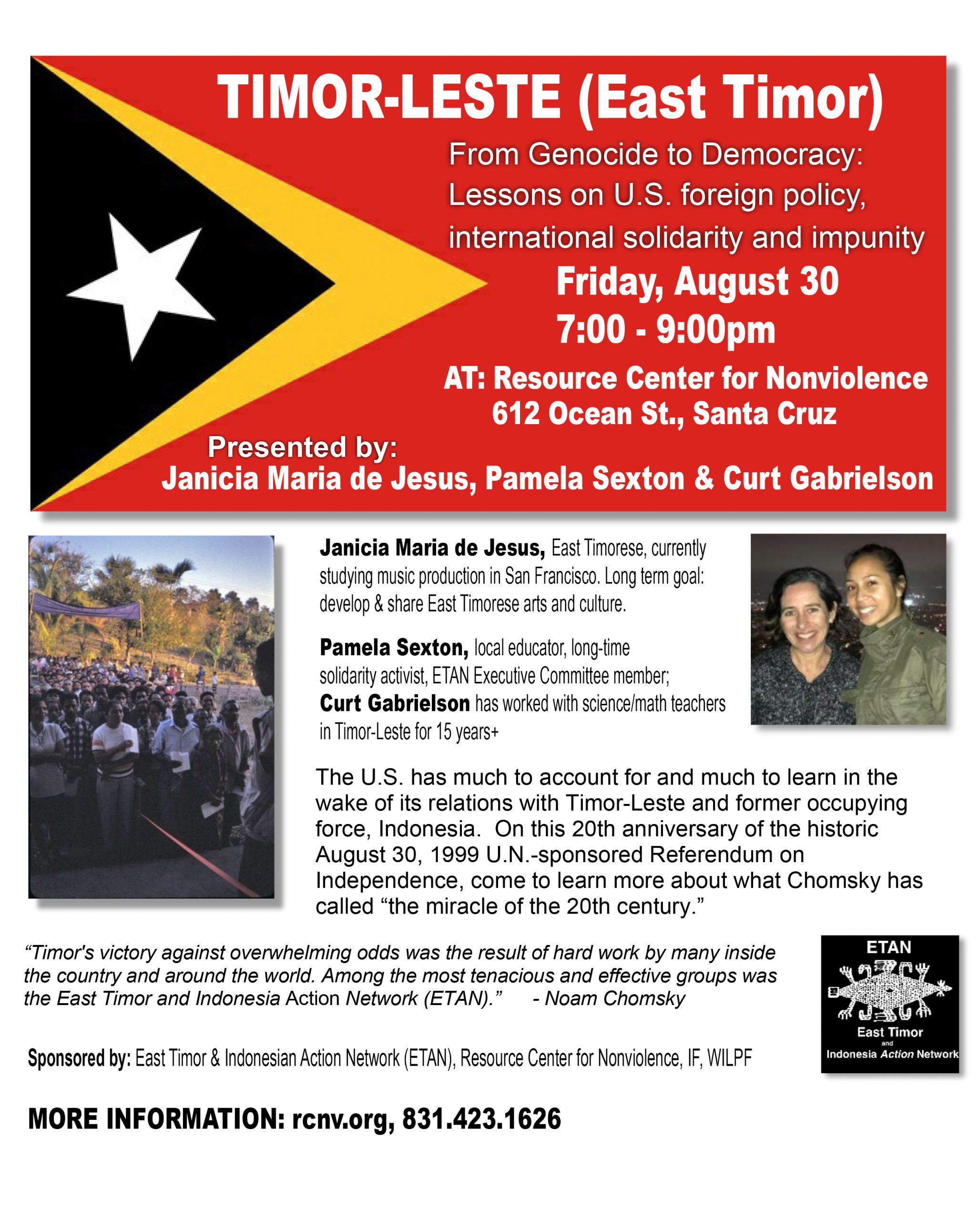 Timor Leste East Timor From Genocide To Democracy Resource Center   East Timor 8 30 2019 Flyer2 Scaled 